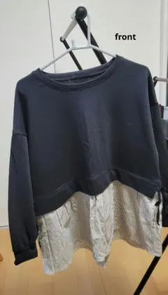 重ね着風 長袖トップス