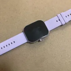 訳あり　パープル スクエア型 スマートウォッチ 本体