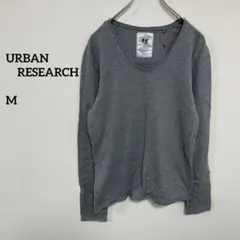 URBAN RESEARCH グレー Vネック Tシャツ M b262④