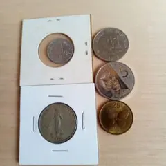 外国コイン5枚。