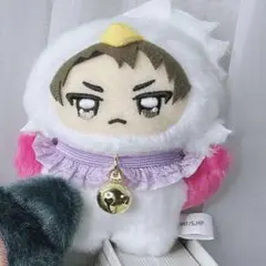 ぬい用首輪 鈴付き 赤色ver ぬい服 片側フリル