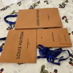 LOUIS VUITTON ショッピングバッグ 3点セット　りぼん付き
