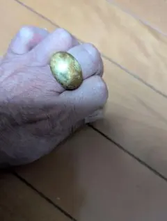 レトロ印台リング•ゴールド印台リング•真鍮リング•刻印？入り•ジャンク