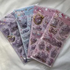 サンリオ　キラキラカプセルシール　4枚セット