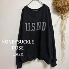 【HONEY SUCKLE ROSE】 L♪ レディース スウェット ブラックのサムネイル