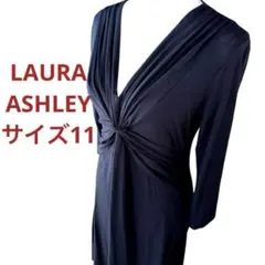 LAURA ASHLEY 黒ワンピース　サイズ11(Lサイズ相当→少し小さ目！)