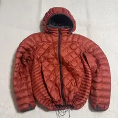 Eddie Bauer EB900puffy jacket Mキルティング橙短丈