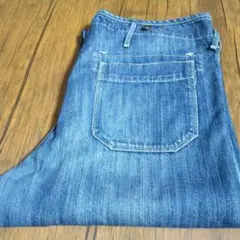 DENIM Wide Baker pants Distressed finishのサムネイル