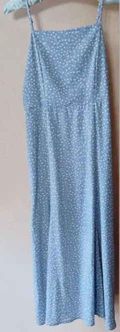 honeys 花柄キャミソールワンピース 水色 小花柄