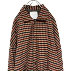 STUDIOUSチェック柄 長袖シャツ スナップボタン付き