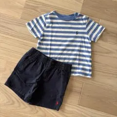Ralph Lauren ストライプTシャツとショートパンツセット 12M