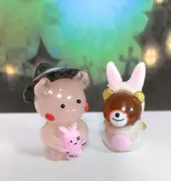 ガラス細工　ミニチュア　ハロウィン仮装うさぎ（特価品)