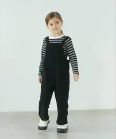 新品・激安!PLUCKYS コーデュロイ サロペット 黒 120cm前後