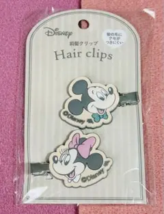ディズニーDisney ミッキーとミニー　前髪クリップ