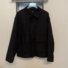 UNIQLO:C 25SSコットンショートブルゾン M ブラック