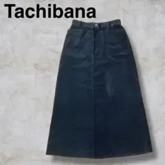 Tachibana タチバナ　コーデュロイスカート 黒　ブラック　サイズ40