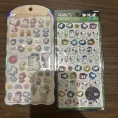 正規品　スヌーピー　ボンボンドロップシール　コットンパフィーシール　セット