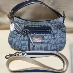 【希少・Y2K】COACH コーチ ポピー デニム 2way ショルダーバッグ
