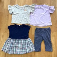 トップス レギンス 100 女の子 4点セット 無印 ユニクロ ナチュラル