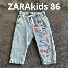ZARAkids アート風 デニムパンツ 12-18ヶ月