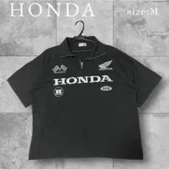 HONDA ホンダ ハーフジップ Tシャツ ブラック Mサイズのサムネイル