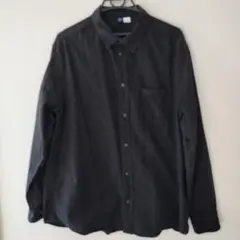 H&M ブラック 長袖シャツ L メンズ　黒
