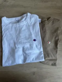 champion メンズTシャツ Lサイズ　白　ベージュ　セット