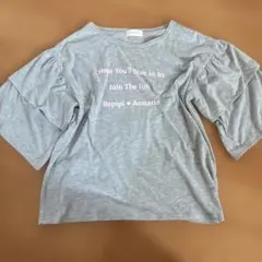 Repipi Armario☆フリル袖Tシャツ☆グレー☆160cm☆即購入可能のサムネイル