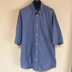 BALENCIAGA 半袖シャツ 青×白チェックのサムネイル