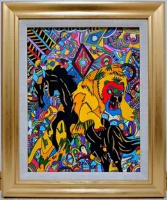 【F4号】手描き油彩　ジミー大西【未来の夢】豪華額縁　代表作　サイン　落款　絵画 F4号】手描き油彩 ジミー大西【未来の夢】豪華額縁 代表作