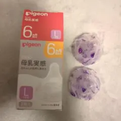 ピジョン　母乳実感 乳首 6ヵ月頃から Lサイズ スリーカット 2個入のサムネイル