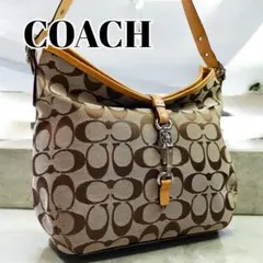 COACH コーチ シグネチャー キャンバス ワンショルダーバッグ クリップ