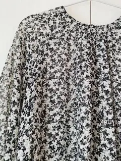 ZARA ザラ シースルー 花柄 ブラウス