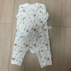 動物柄ロンパース ホワイト　80