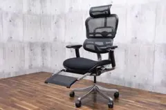 FGK61 エルゴヒューマン プロ オットマン内蔵 デスクチェア ブラックのサムネイル