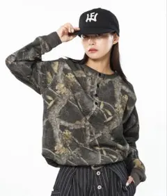 【完売品】WISH FOR EVER ドローコードヘンリーネックリアルツリーカモ