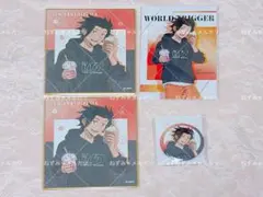 【即購入可能】 ワールドトリガー ワートリ 嵐山 嵐山准 色紙 缶バッジ