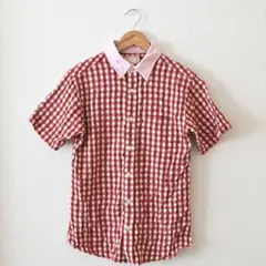 【JOEY FACTORY】赤 ギンガムチェック シャツ レトロ カントリー