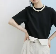 アダムエロペ パールネックレス付きカットソーのサムネイル