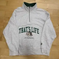 That's life ザッツライフ ハーフジップ スウェット