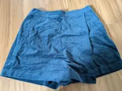 コーデュロイ ショートパンツ ダークブルー