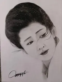 鉛筆画 浴衣姿の女性 リアルな人物画A3上質ケント - メルカリ