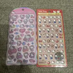 ハローキティ ボンボンドロップシールミニ　コットンパフィ