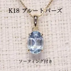 特価】アクアマリン ペンダントトップ A6110 0.615ct K18 小判 - メルカリ