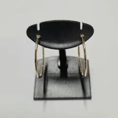 新品 K18シンプルフープピアス(リングピアス) サイズ1mm×25mm 片耳分 