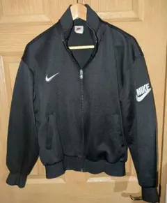90's NIKE ブラック トラックジャケット　ビンテージ　白タグ　Lサイズ