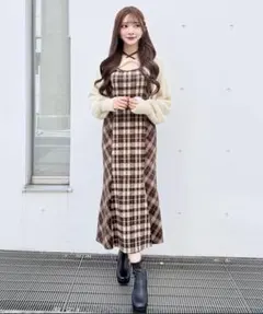 ダーリッチ darich フードドッキングチェックルーズシャツ ブラウン フードドッキングチェックルーズシャツ – Darich