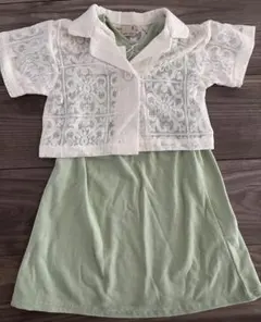 【新品タグ付】petit mainプティマイン ワンピース シャツセット 90㎝のサムネイル