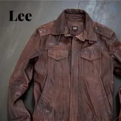 Lee リー レザー ジャケット 牛革 カーフレザー　ブラウン サイズＭのサムネイル