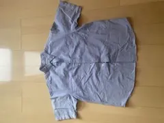 Lサイズ 半袖ボタンダウンシャツ 青